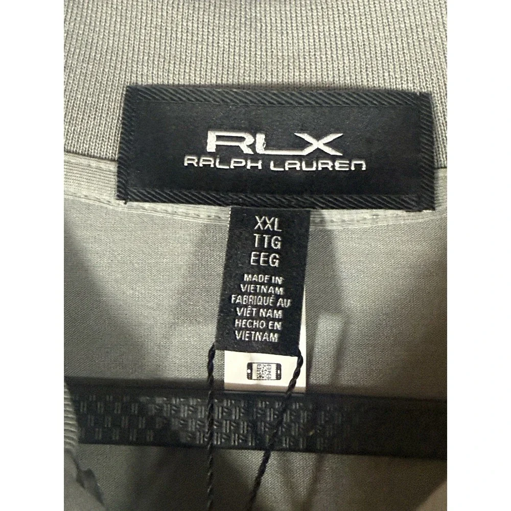 RLX Ralph Lauren Long Sleeve Golf Polo Shirt Grey XXL